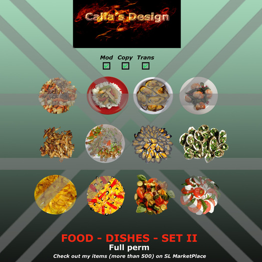 Food - Dishes - Set II - Full perm