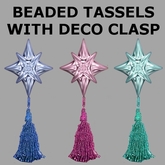beaded tassels with deco clasps (textures)