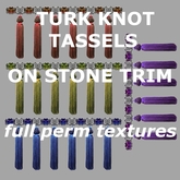 Turk knot tassels on stone trim - texture pack
