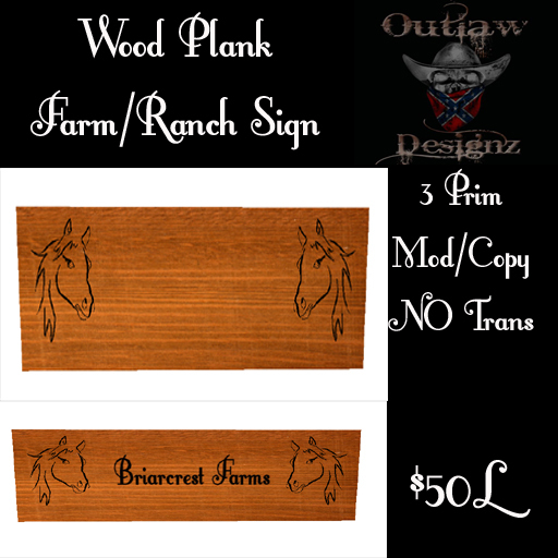 Wood Plank Farm Ranch Sign