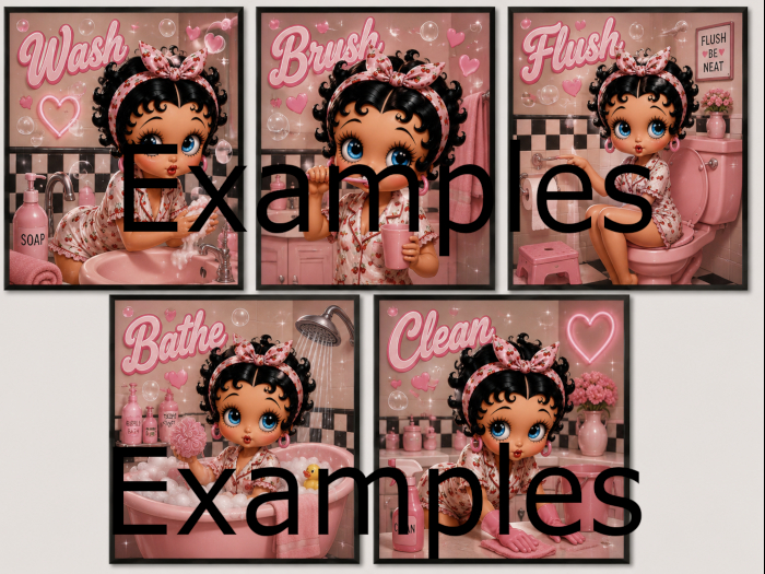 !Betty Boop bathroom art