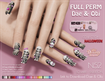 Dynasty - Nails BENTO Square SKELETON N52