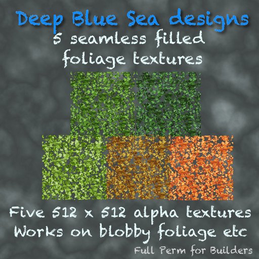 DBS leaves for sculpted tree blobs 5 textures(crated)