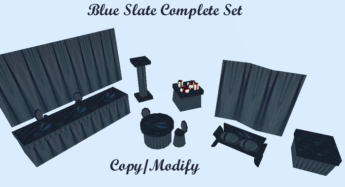 Blue Slate Linen Furniture Complete Set *CHB* 
