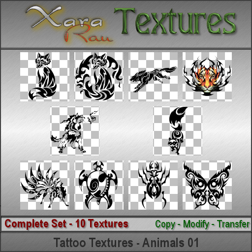 XR Textures - Tattoo - Animals 01