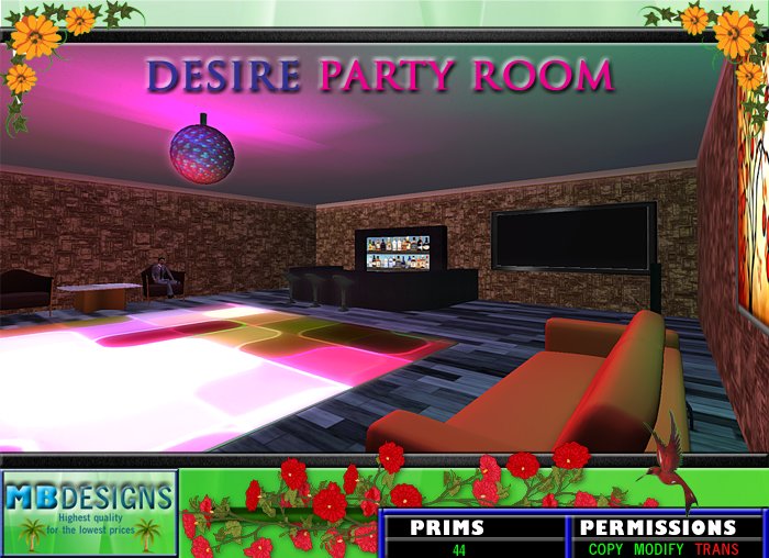 MBDesigns: Desire party room set