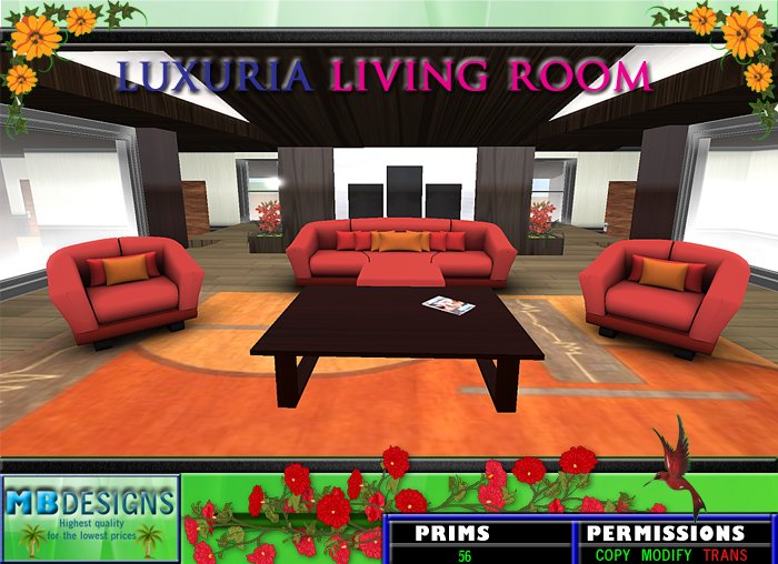 MBDesigns: Luxuria Living room set