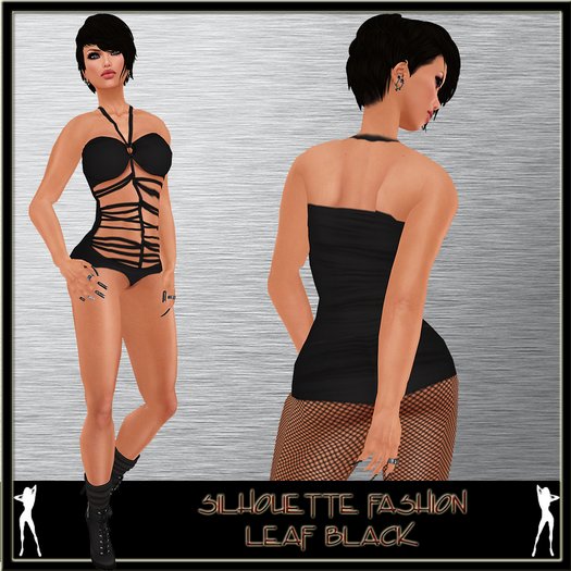 + Silhouette + Leaf - Black