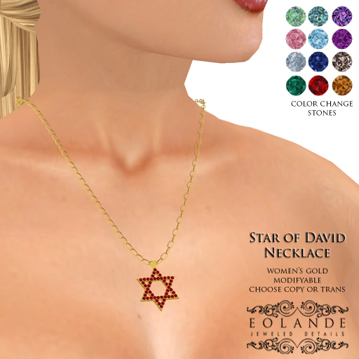 Eolande's Star of David Necklace - women's gold (boxed)