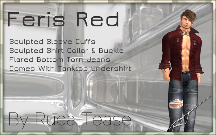 SEXY MENS WEAR - Ruca Tease -- \(-_-)/ -- Feris Red