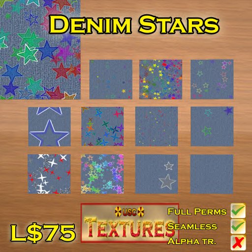 USC Textures - Denim Stars