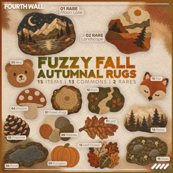 Fourth Wall / Fuzzy Fall - Forest Rings Rug