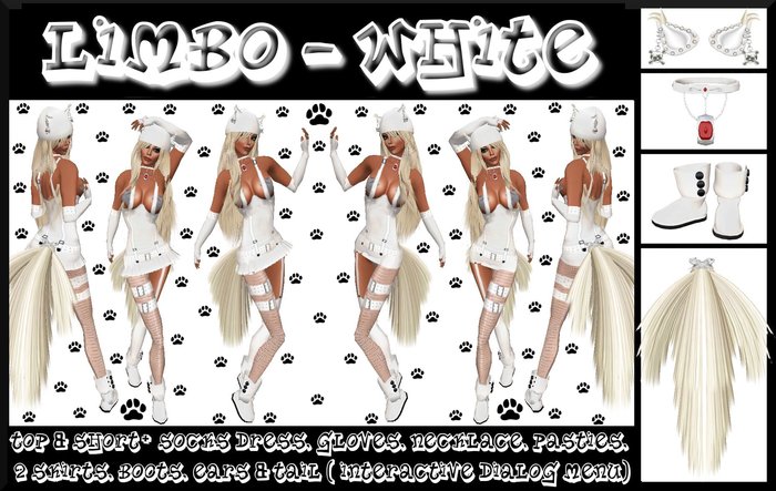 T&C Limbo Neko Outfit (Urban/Grunge) WHITE