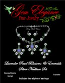 Gem Elegance Lavender Pearl Blossoms Silver Necklace & Earring Set