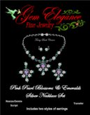 Gem Elegance Pink Pearl Blossoms Silver Necklace & Earring Set