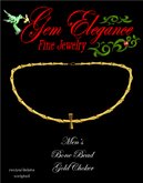 Gem Elegance Men's Bone Bead Gold Choker