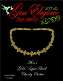 Gem Elegance Men's Gold Nugget Choker