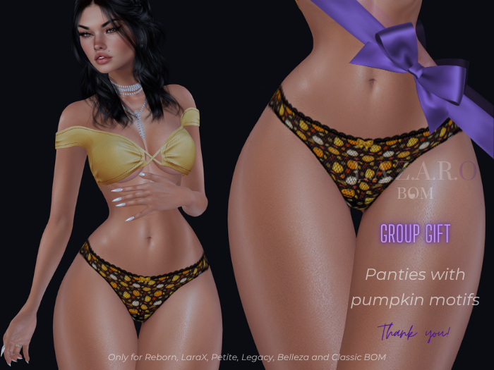 [L.a.z.a.r.o] Panties with pumpkin motifs BOM Group Gift