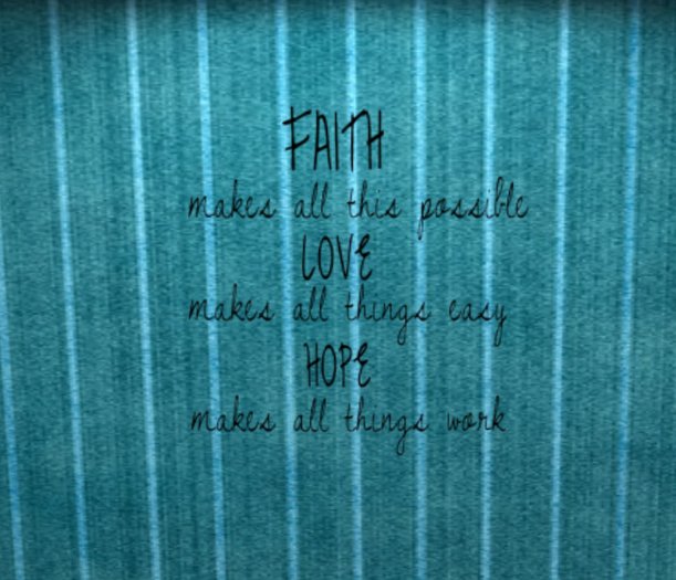 [&Hearts;]Faith Love Hope Decal