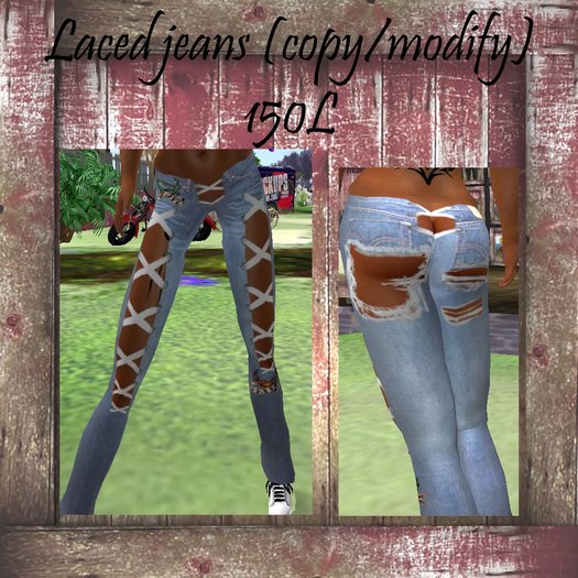 Light Blue jeans laced