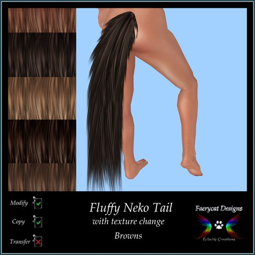 *FCD* Fluffy Neko Tail - Browns