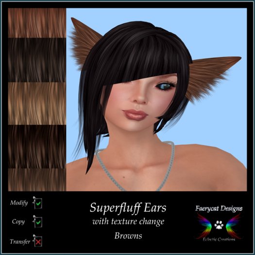 *FCD* Superfluff Ears - Browns