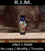 Porcelain Limoges vase / Jarron porcelana Limoges azul uno