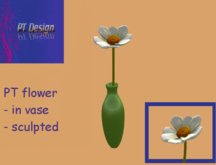 PT vase with one daisy C