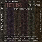 [FHW017] 6 512px Heavy Wool Fabric Textures for Winter Sweater Hat Scarf Fashion Purple Red Green Brown E&D ENGINEERING