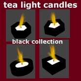 tealight candles black collection