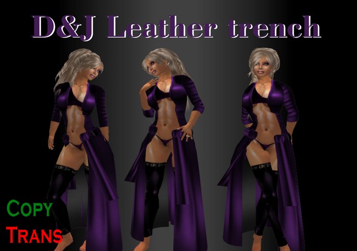 D&J leather trench (boxed)