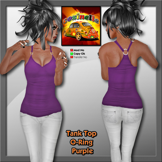 Coxi - Tank Top O Ring purple