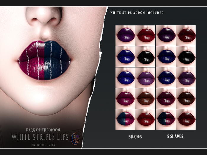 D&M  Lipstick BOM - White Strips Lips Evox