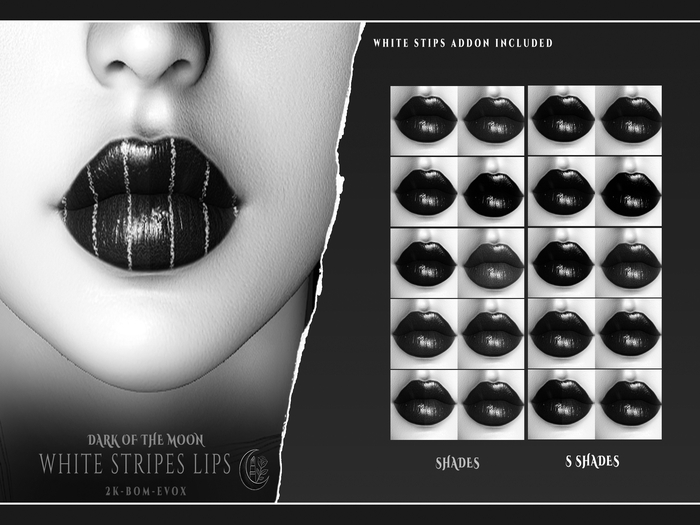 D&M  Lipstick BOM - White Strips Lips Demo Evox