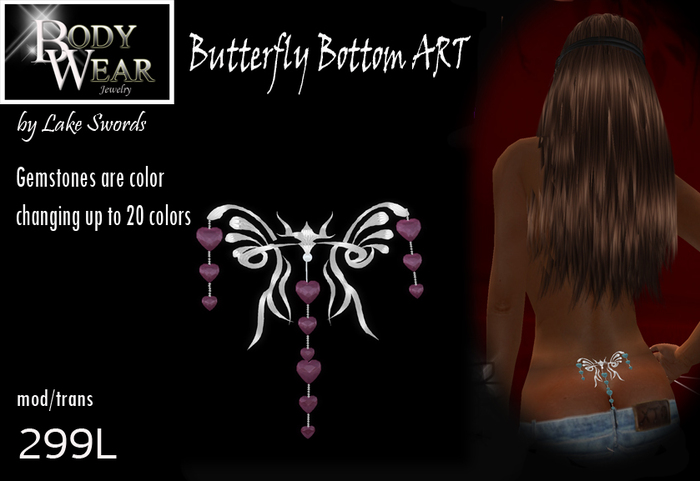 BODYWEAR JEWELRY - Butterfly Bottom ART