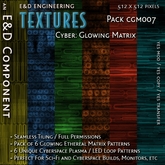 [CGM007] 6 512px Glowing LED Light Loop Matrix Textures for Cyber Lighting Effects Colorful Backdrops by E&D ENGINEERING