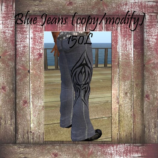 Blue jeans tribal side