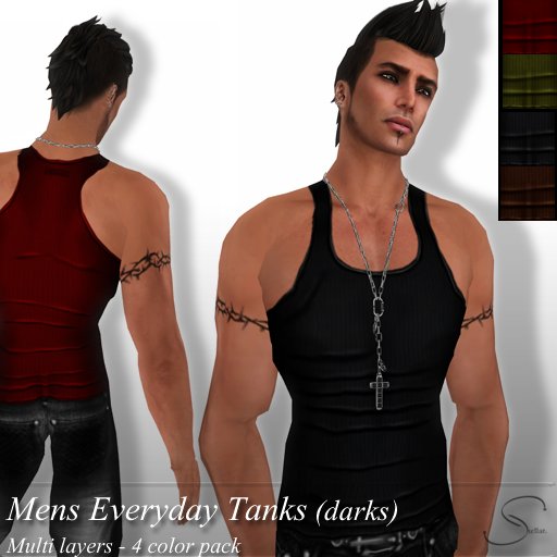 [Stellar] Mens Everyday Tanks (darks)