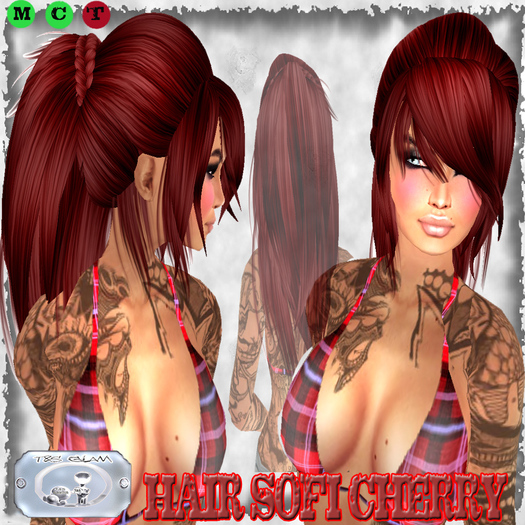 ---> T&S GLaMouR <--- Hair Sofi Cherry Short Ponytail