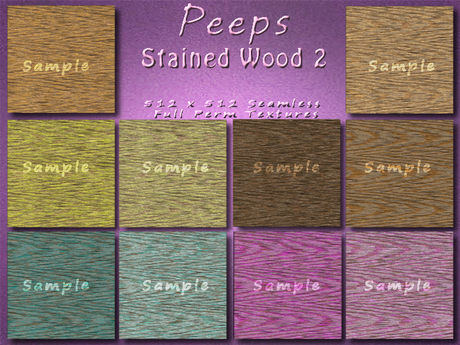Second Life Marketplace - Peeps Textures Stained Wood 2