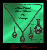 Gem Elegance Hand Painted Necklace Set