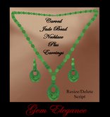 Gem Elegance Beaded Jade Necklace & Earring Set
