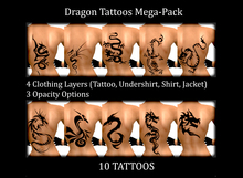 [PsychedeliX] Dragon Tattoos Mega-Pack (10 Tattoos)