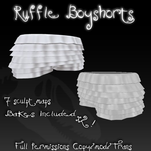 +Sculptasaur+  Ruffle Boyshorts