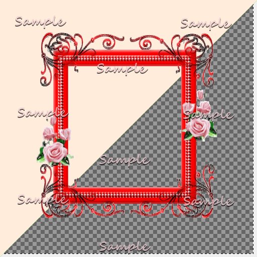 red romantic frame TGA FULL PERMS