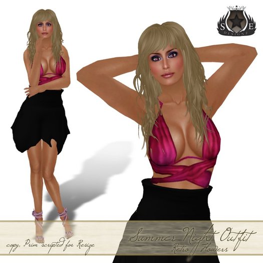 [SE*Designz] Summer Night Outfit - Retro Flowers