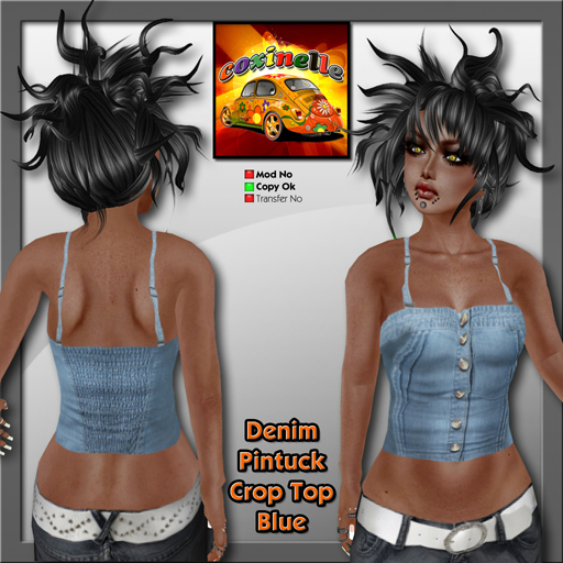 Coxi -  Crop Top Denim Blue