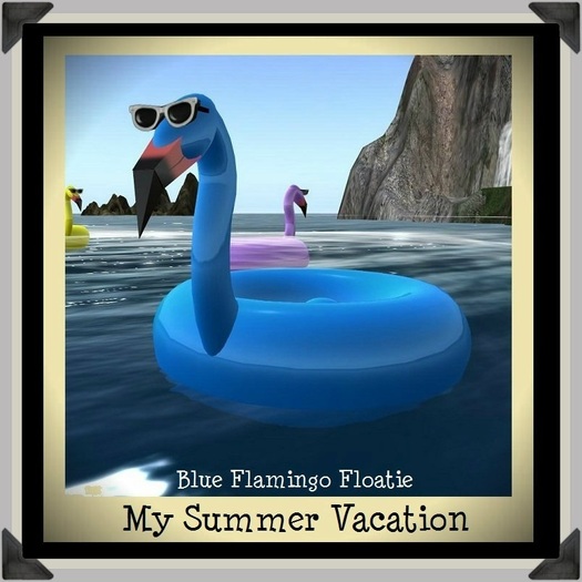 Vacationing Flamingo Floatie - BLUE (Boxed)