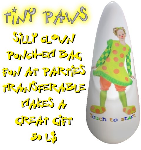 Silly Clown Punch-em bag (BOXED)