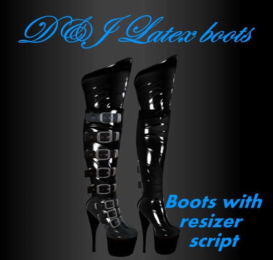 D&J Latex boots (boxed)